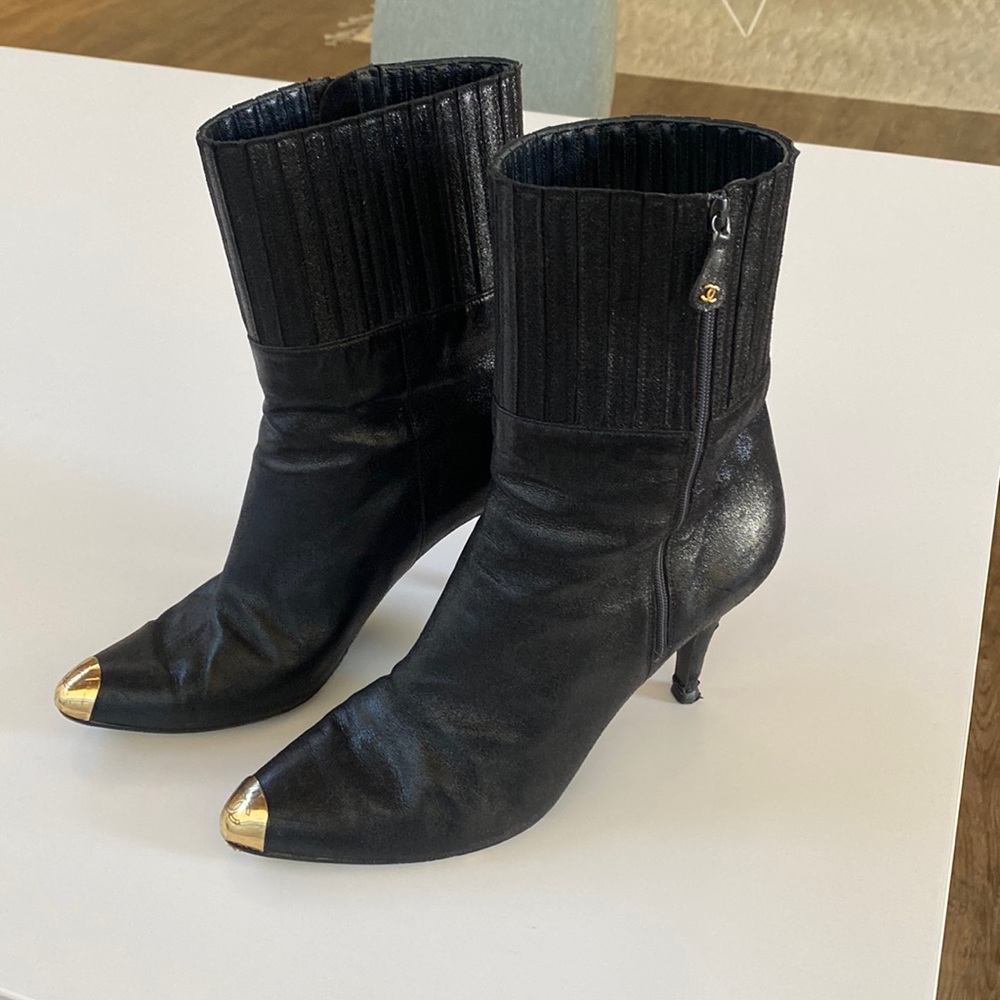 Black Chanel Booties